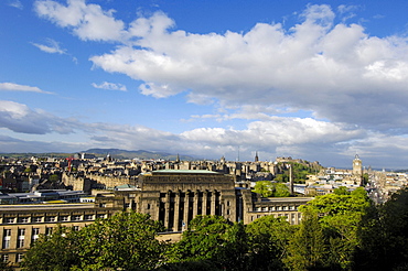 Edinburgh old town from Calton Hill, Edinburgh, Lothian Region, Scotland, United Kingdom, Europe