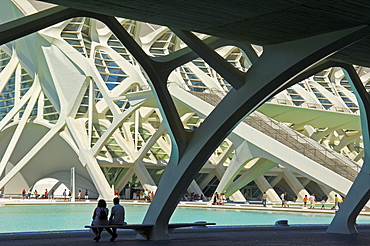 Principe Felipe Science Museum, City of Arts and Sciences by Santiago Calatrava, Comunidad Valenciana, Valencia, Spain, Europe