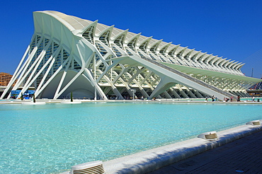 Principe Felipe Museum of Sciences, City of Arts and Sciences by S. Calatrava, Valencia, Comunidad Valenciana, Spain, Europe