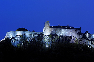 Stirling Castle at dusk, Stirling, Central region, Scotland, United Kingdom, Europe