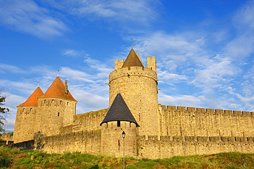 La Cite, Carcassonne medieval fortified town, Aude, Languedoc-Roussillon, France, Europe