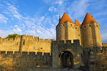 La Cite, Carcassonne medieval fortified town, Aude, Languedoc-Roussillon, France, Europe