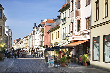 Collegienstrasse, a street in the Luther city of Wittenberg, Saxony-Anhalt, Germany, Europe