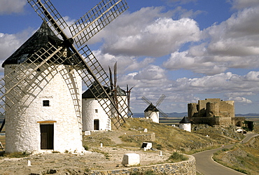 Don Quixote windmills, Consuegra, Castilla-La Mancha, Spain, Europe