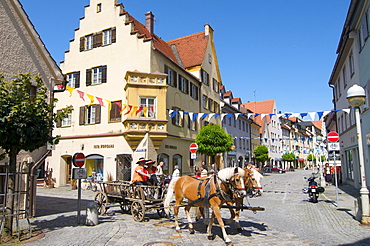 Historic town centre of Kaufbeuren, Allgaeu, Bavaria, Germany, Europe