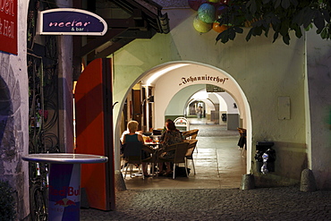 Arcade in Johannitergasse alley, Feldkirch, Vorarlberg, Austria, Europe