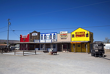 Souvenir shops on the historic Route 66, Antares, Kingman, Arizona, USA, North America