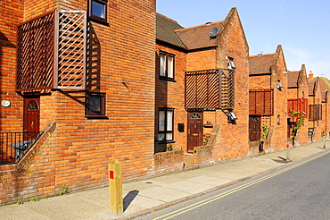 Typical English row houses in Canterbury, Kent, England, UK, Europe