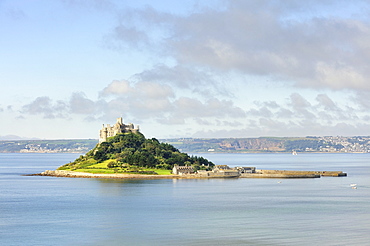 St. Michael's Mount, a tidal island off the town of Marazion, Cornwall, England, UK, Europe