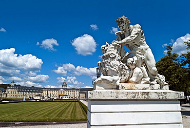 Sculpture of Hercules, Karlsruhe Palace, Baden State Museum since 1921, Karlsruhe, Baden-Wuerttemberg, Germany, Europe