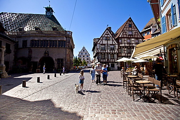 Place de l'Ancienne Douane, historic town centre of Colmar, Alsace, France, Europe