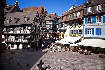 Place de l'Ancienne Douane, historic town centre of Colmar, Alsace, France, Europe