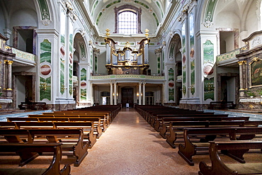 Organ in the Jesuit Church, Mannheim, Rhineland-Palatinate, Germany, Europe