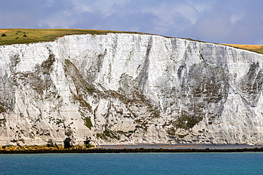 White Cliffs of Dover, detail, seen from the car ferry, Dover, England, Europe