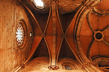 Gothic ceiling vault, 1237, aisle in the Bamberger Dom cathedral, Domplatz 5, Bamberg, Upper Franconia, Bavaria, Germany, Europe