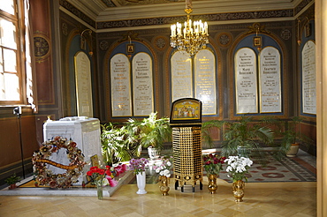 Grave slabs of the imperial family, Peter and Paul Cathedral, Peter and Paul Fortress, Saint Petersburg, Russia, Europe