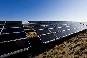 Germany's largest solar farm in Lieberose, Spreewald, Brandenburg, Germany, Europe