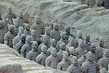 Terracotta army, part of the grave complex, hall 1, mausoleum of the 1st Emperor Qin Shi Huang in Xi'an, Shaanxi Province, China, Asia