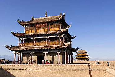 Jiayuguan fortress at the western end of the Great Wall, Silk Road, Gansu, China, Asia