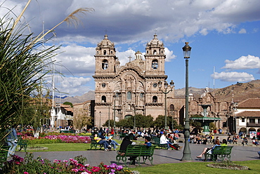 La Compania de Jesus, Jesuit Church, Plaza de Armas, historic town centre, Cusco, Peru, South America, Latin America