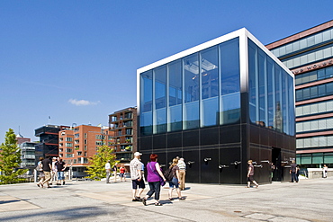 Information pavilion at the Elbe Philharmonic Hall in HafenCity in Hamburg, Germany, Europe