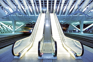 Gare de Liege-Guillemins train station by architect Santiago Calatrava in Liege, Belgium, Europe