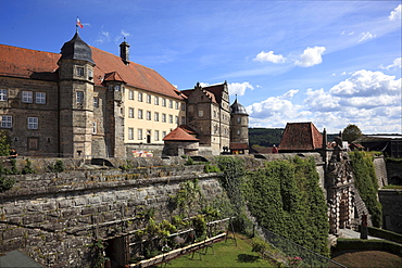 Captain's Tower and inner castle, Veste Rosenberg Castle, Kronach, Upper Franconia, Bavaria, Germany, Europe