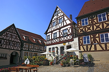 Upper Market Square in Zeil am Main, Hassberge district, Lower Franconia, Bavaria, Germany, Europe