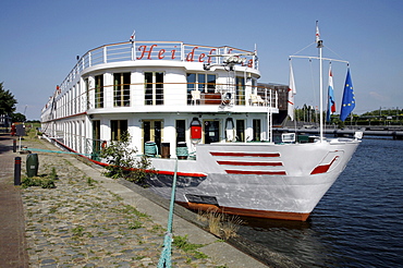 Anchorage of the ship "MS Heidelberg" in Middelburg, The Netherlands, Europe