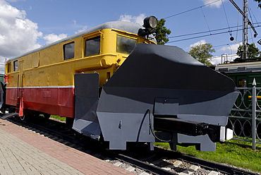 Railway snowplow SDP, Russia, built in 1967, Moscow Railway Museum, Moscow, Russia