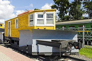 Railway snowplow TsUM, built in 1930, Moscow Railway Museum, Moscow, Russia