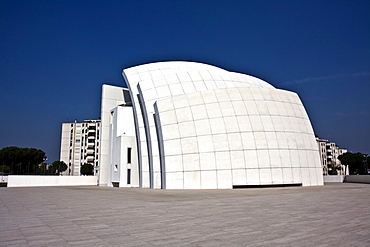 Jubilee Church, La Chiesa del Dio Padre Misericordioso, by architect Richard Meier, 1996-2003, Tor Tre Teste, Rome, Italy, Europe