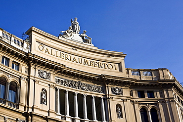 The Entrance of the Galleria Umberto I, 1890, Emanuele Rocco and Ernesto di Mauro architect, 19th century Urban Project for Santa Brigida in Naples, Campania, Italy, Europe