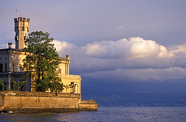 Schloss Montfort castle in Langenargen, Lake Constance, Baden-Wuerttemberg, Germany, Europe