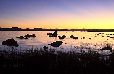 Mono Lake at sunrise, tuff, bizarre, California, America, United States