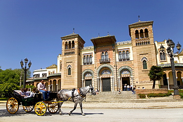 Parque Maria Luisa Park, Museo de Arte y Costumbres, Museum of Ethnology, Seville, Andalusia, Spain, Europe