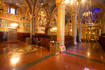 Royal Kykkos Monastery, Orthodox church, monastery church, nave, Troodos Mountains, Cyprus, Greece, Europe