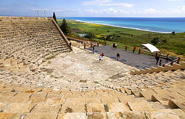 The archaeological site of Kourion, ancient theater 2th. century AD, UNESCO World Heritage Site, Paphos, Cyprus, Greece, Europe