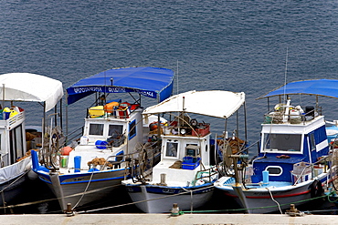 Boats in the fishing port of Pafos, Cyprus, Greece, Europe
