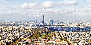 Cityscape of Paris with the Eiffel Tower, Paris, France, Europe