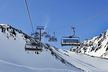 Fernau lift at Stubai Glacier, Tyrol, Austria, Europe