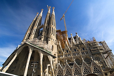 The Sagrada Familia Basilica in Barcelona, Spain, Europe