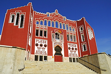 Plaza de Toros, facade, bullfighting arena, Caravaca de la Cruz, sacred city, Murcia, Spain, Europe