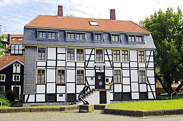 Museum of trade and postal history, half-timbered, Iserlohn, Sauerland area, North Rhine-Westphalia, Germany, Europe