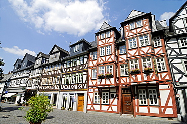 Jerusalemhaus house, home of Karl Wilhelm Jerusalem, Goethe memorial, historic half-timbered houses, Schillerplatz square, historic centre, Wetzlar, Hesse, Germany, Europe