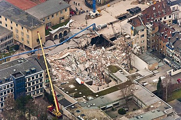 Aerial view, collapse of the Historical Archive of the City of Cologne, Cologne, North Rhine-Westphalia, Germany, Europe