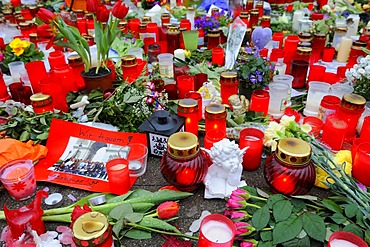 Rampage at Albertville Realschule school, memorial place, Winnenden, Baden-Wuerttemberg, Germany, Europe