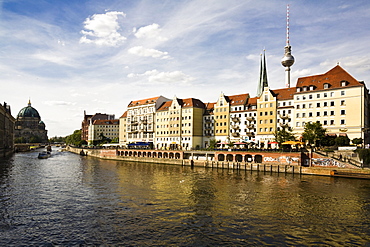 Nikolai district on the Spree River, Mitte, Berlin, Germany, Europe