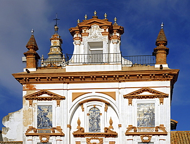 Facade of a church, Seville, Spain, Europe