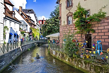 Old Town with Freiburg Baechle canal, Freiburg im Breisgau, Baden-Wuerttemberg, Germany